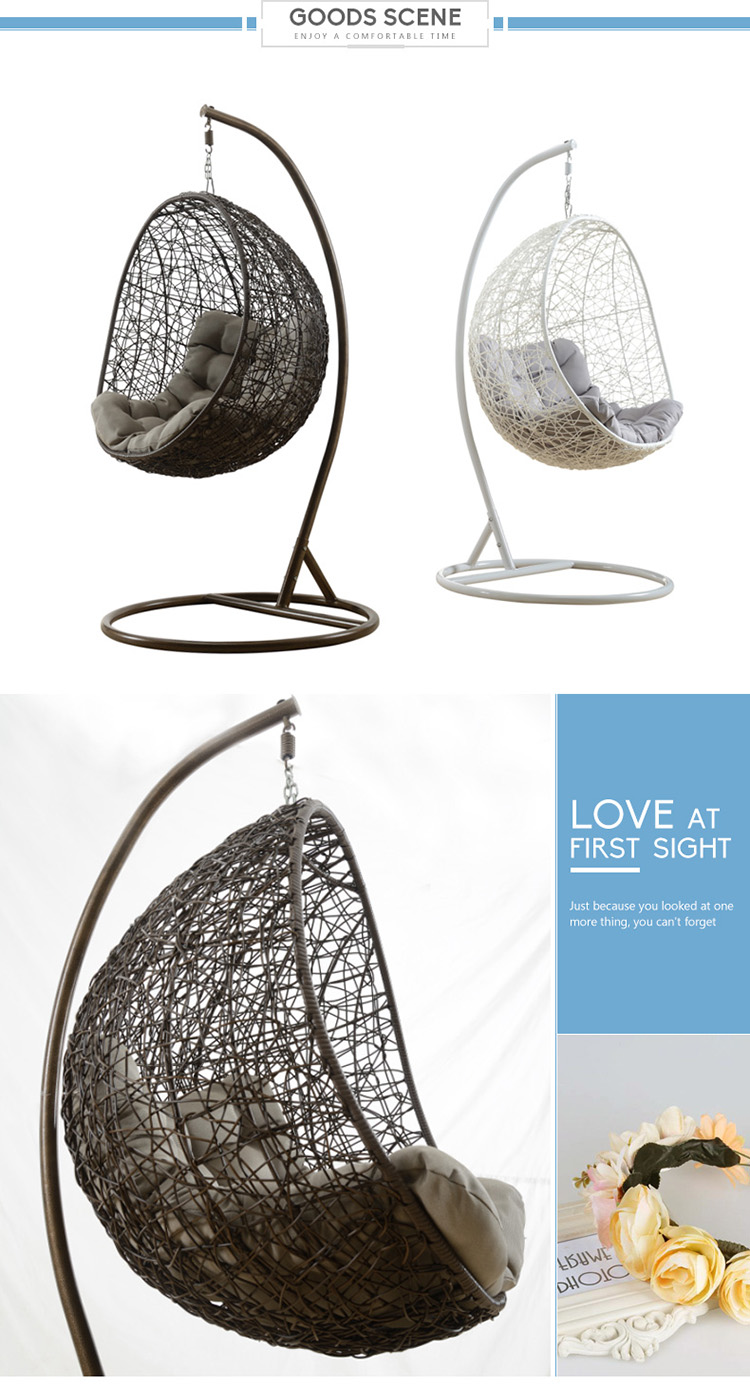 silla colgante con soporte