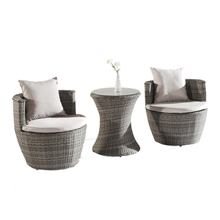 Tabla tejida rota del hotel con muebles al aire libre de la silla del jardín del uso general superior de cristal moderado del hogar