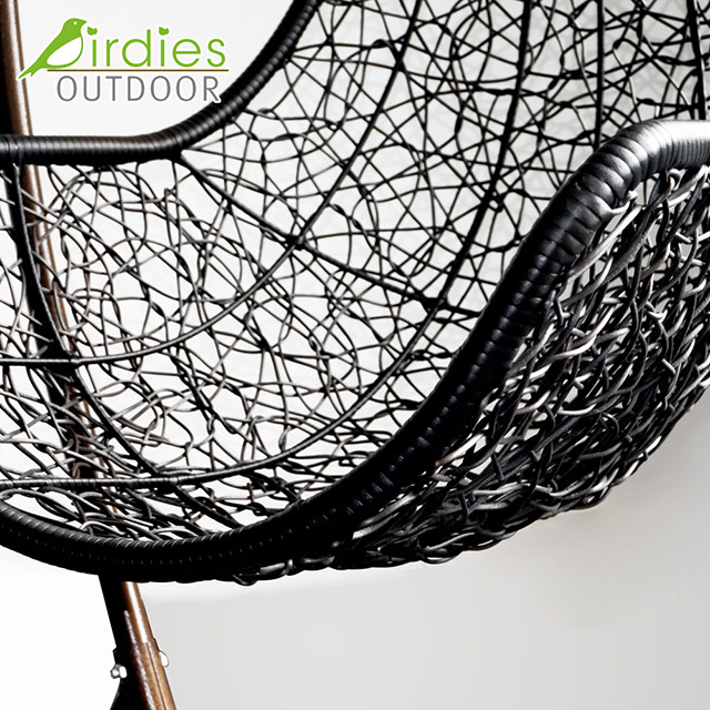 Birdies Factory Off Egg Design - Silla de columpio para patio, interior, de ratán