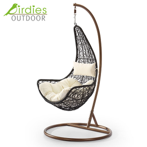 Birdies Factory Off Egg Design - Silla de columpio para patio, interior, de ratán