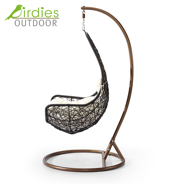 Birdies Factory Off Egg Design - Silla de columpio para patio, interior, de ratán