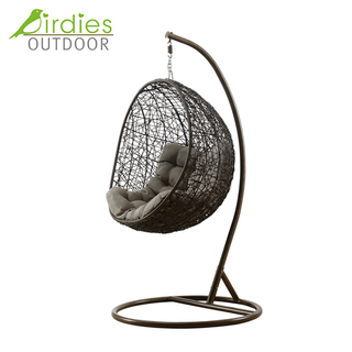 Birdies Factory Egg Frame Balcony Garden Silla de mimbre al aire libre Swing