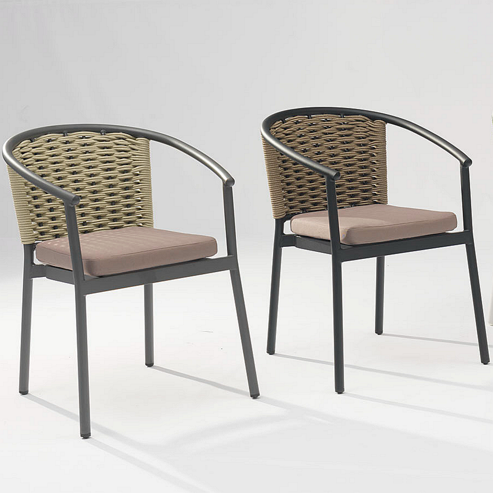 Silla de ratán al aire libre de la playa del jardín de la terraza del jardín de la terraza de la rota de la prenda impermeable duradera de alta calidad moderna