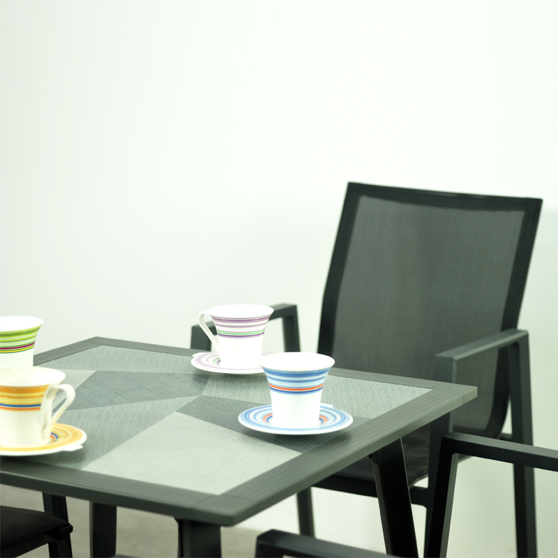 Nuevo diseño moderno bar hogar restaurante muebles al aire libre jardín aluminio fija sillas