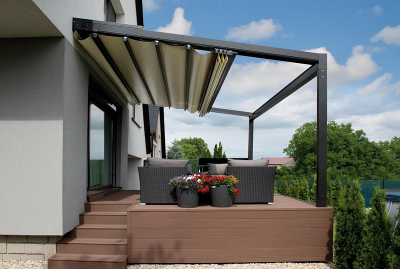 Toldo automático retráctil motorizado de aluminio personalizado Balcón independiente Techo de patio de jardín al aire libre