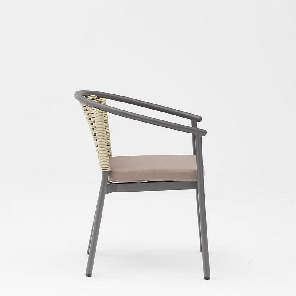 Silla de ratán al aire libre de la playa del jardín de la terraza del jardín de la terraza de la rota de la prenda impermeable duradera de alta calidad moderna