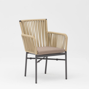 Silla de cuerda para exteriores, marco de aluminio trenzado, cuerda suave elástica, diseño moderno, nueva tecnología, terraza, jardín