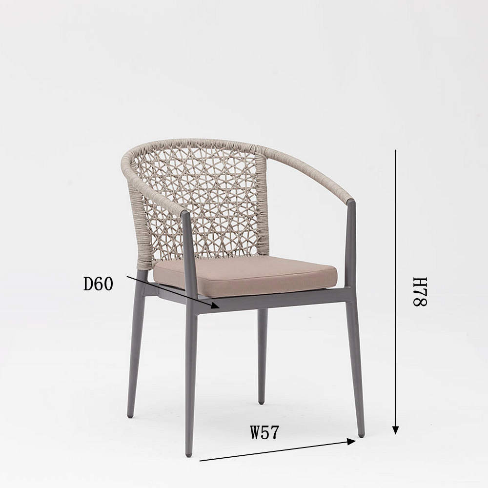 Dise&ntilde;o de nueva tecnolog&iacute;a caliente Marco de aluminio de rat&aacute;n moderno Jard&iacute;n Terraza Playa Apoyabrazos Silla de rat&aacute;n de ocio para exteriores