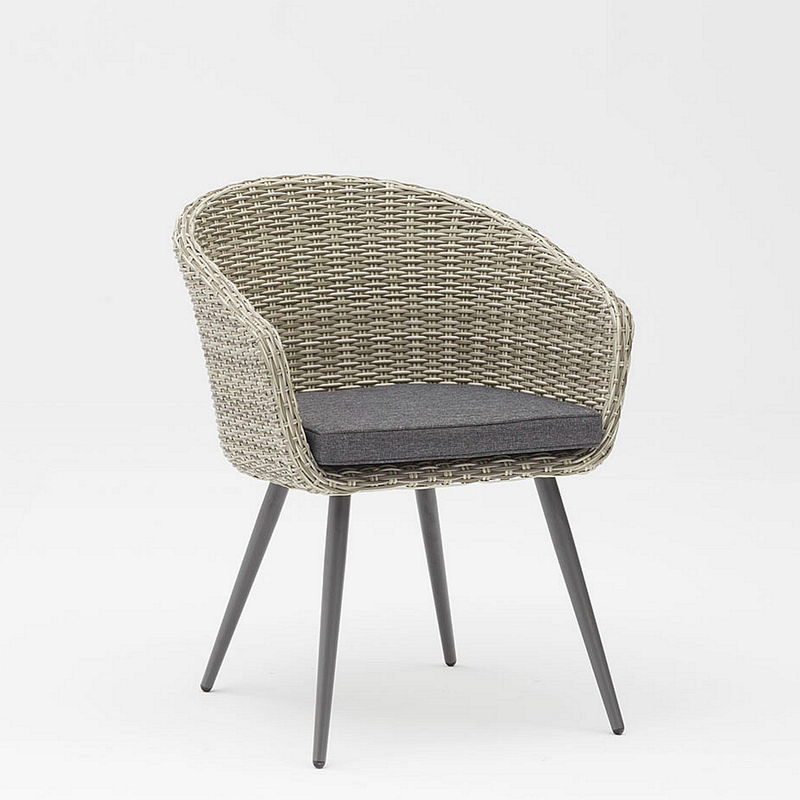 Silla de ratán tejida de ratán de playa de jardín al aire libre de alta calidad y resistente al agua resistente