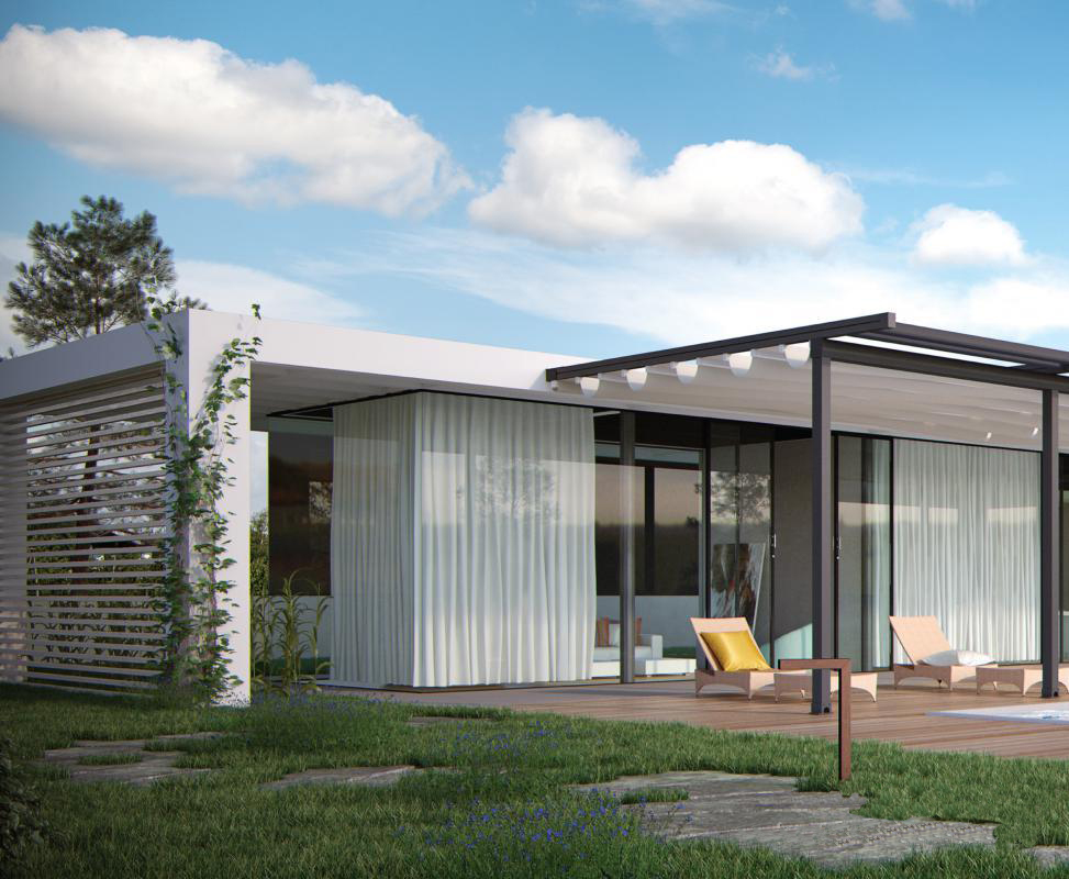 Toldo automático retráctil motorizado de aluminio personalizado Balcón independiente Techo de patio de jardín al aire libre