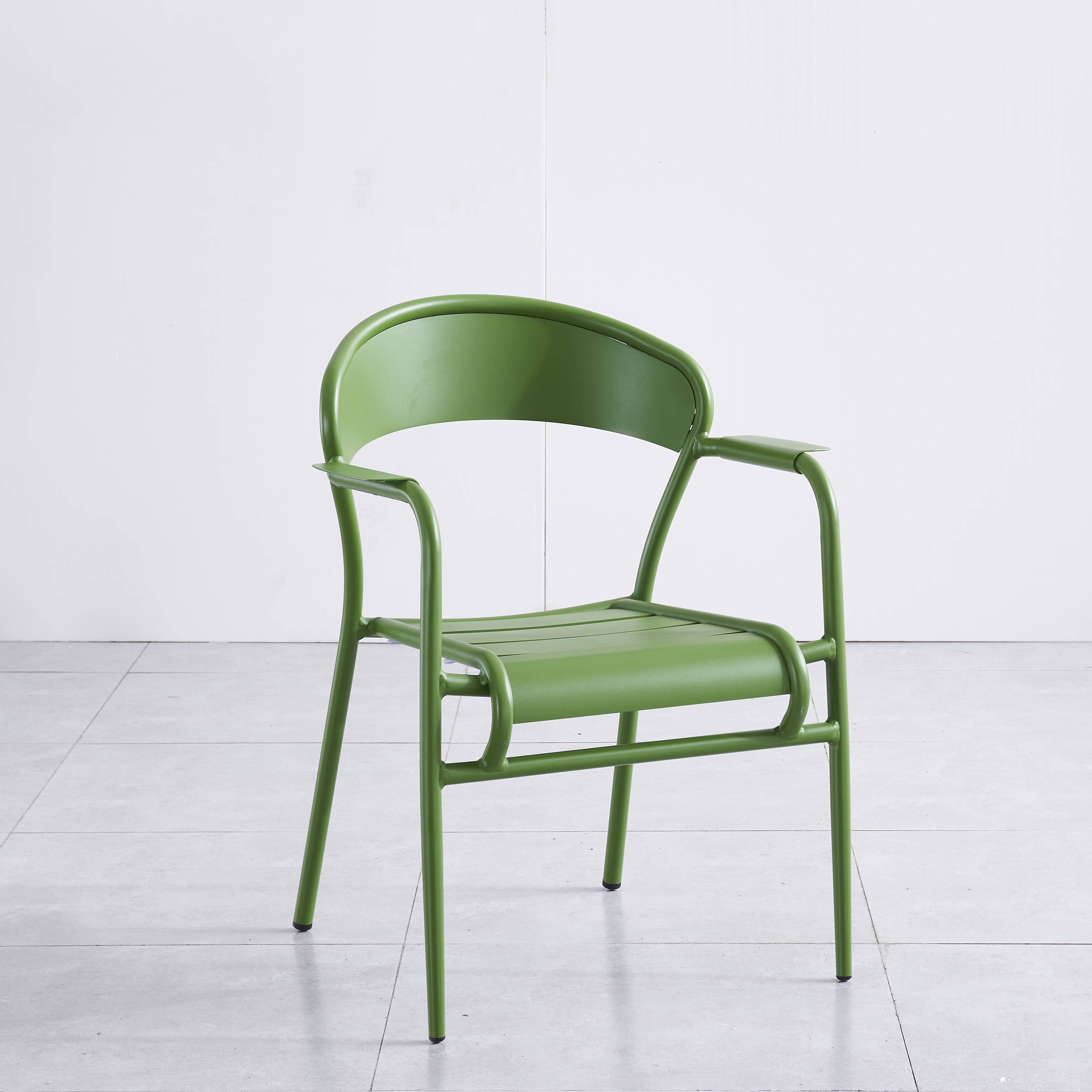 Bistro Comedor Jardín al aire libre Restaurante Patio Comida rápida Metal Aluminio Sillas apilables Juegos de mesa Muebles