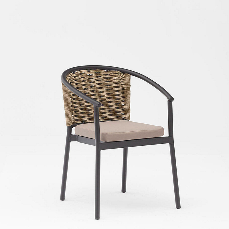 Silla de ratán al aire libre de la playa del jardín de la terraza del jardín de la terraza de la rota de la prenda impermeable duradera de alta calidad moderna