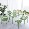 Nuevo diseño, marca moderna, bistró, comedor, jardín al aire libre, restaurante, Patio, Metal, aluminio, sillas apilables, juego de mesa, muebles