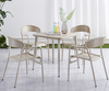Bistro Comedor Jardín al aire libre Restaurante Patio Comida rápida Metal Aluminio Sillas apilables Juegos de mesa Muebles