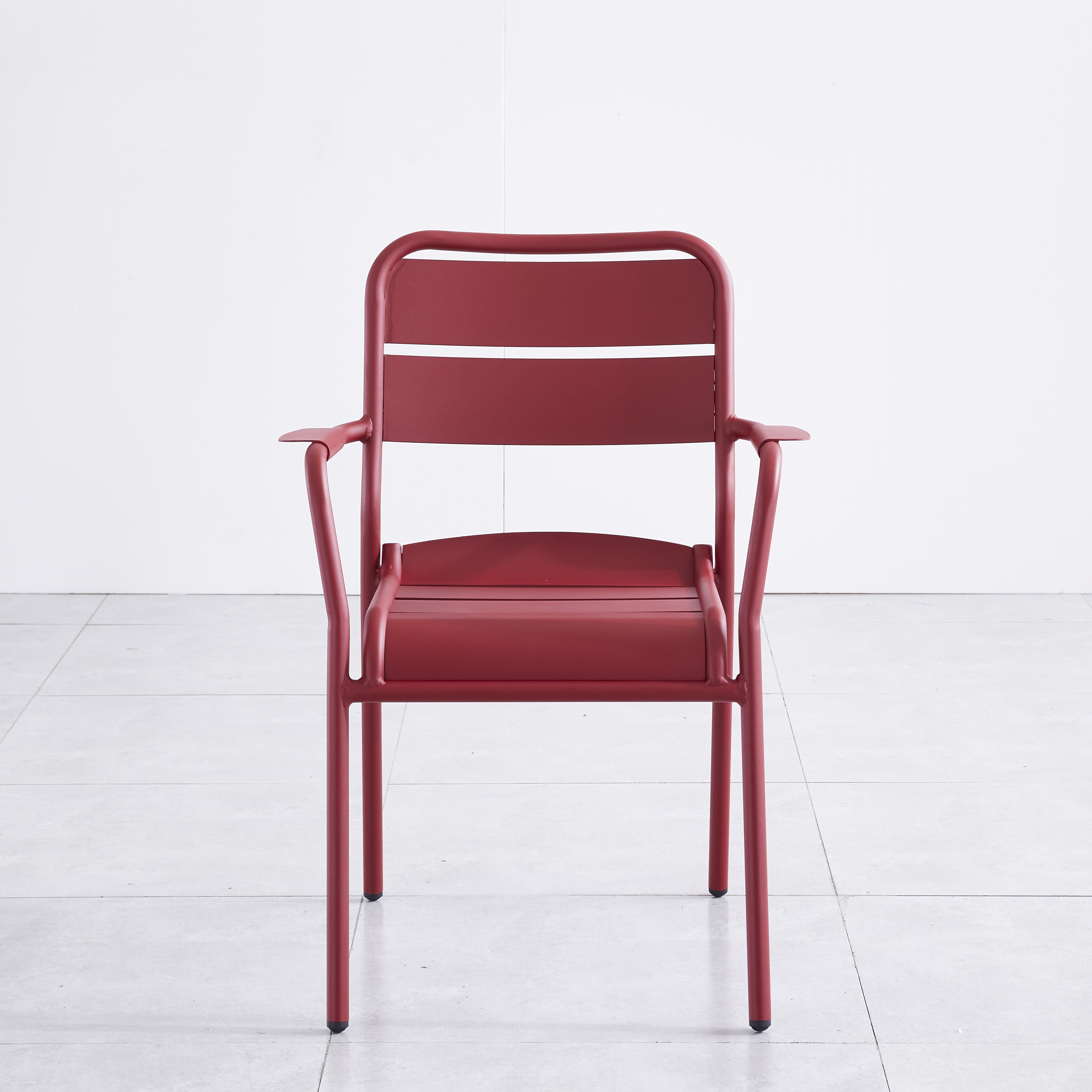 Nuevo diseño, marca moderna, bistró, comedor, jardín al aire libre, restaurante, Patio, Metal, aluminio, sillas apilables, juego de mesa, muebles