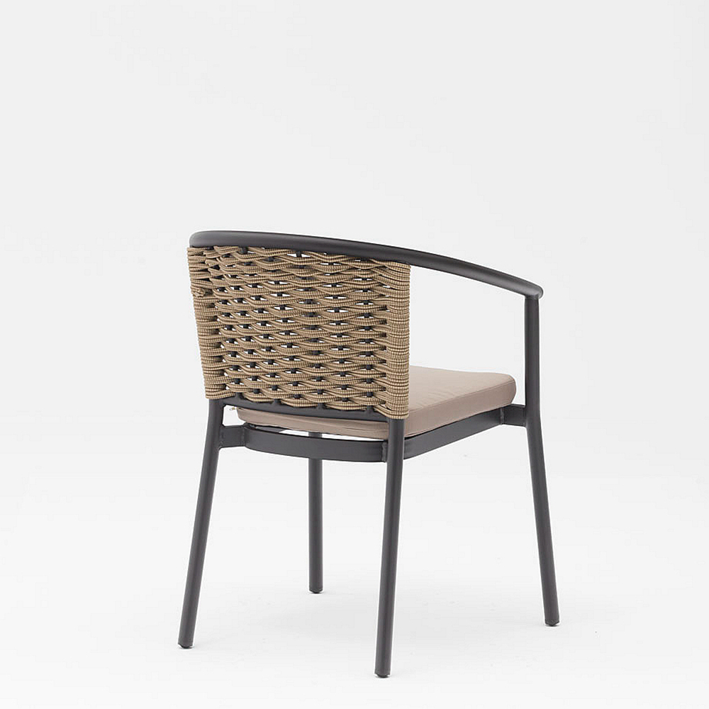 Silla de ratán al aire libre de la playa del jardín de la terraza del jardín de la terraza de la rota de la prenda impermeable duradera de alta calidad moderna