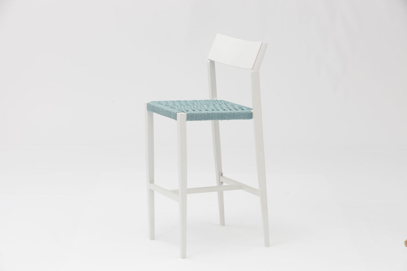 Nueva gran oferta, dise&ntilde;o art&iacute;stico de cuerda, moderno, el&aacute;stico, suave, coj&iacute;n trasero, jard&iacute;n de aluminio, terraza, Pub, silla de bar al aire libre