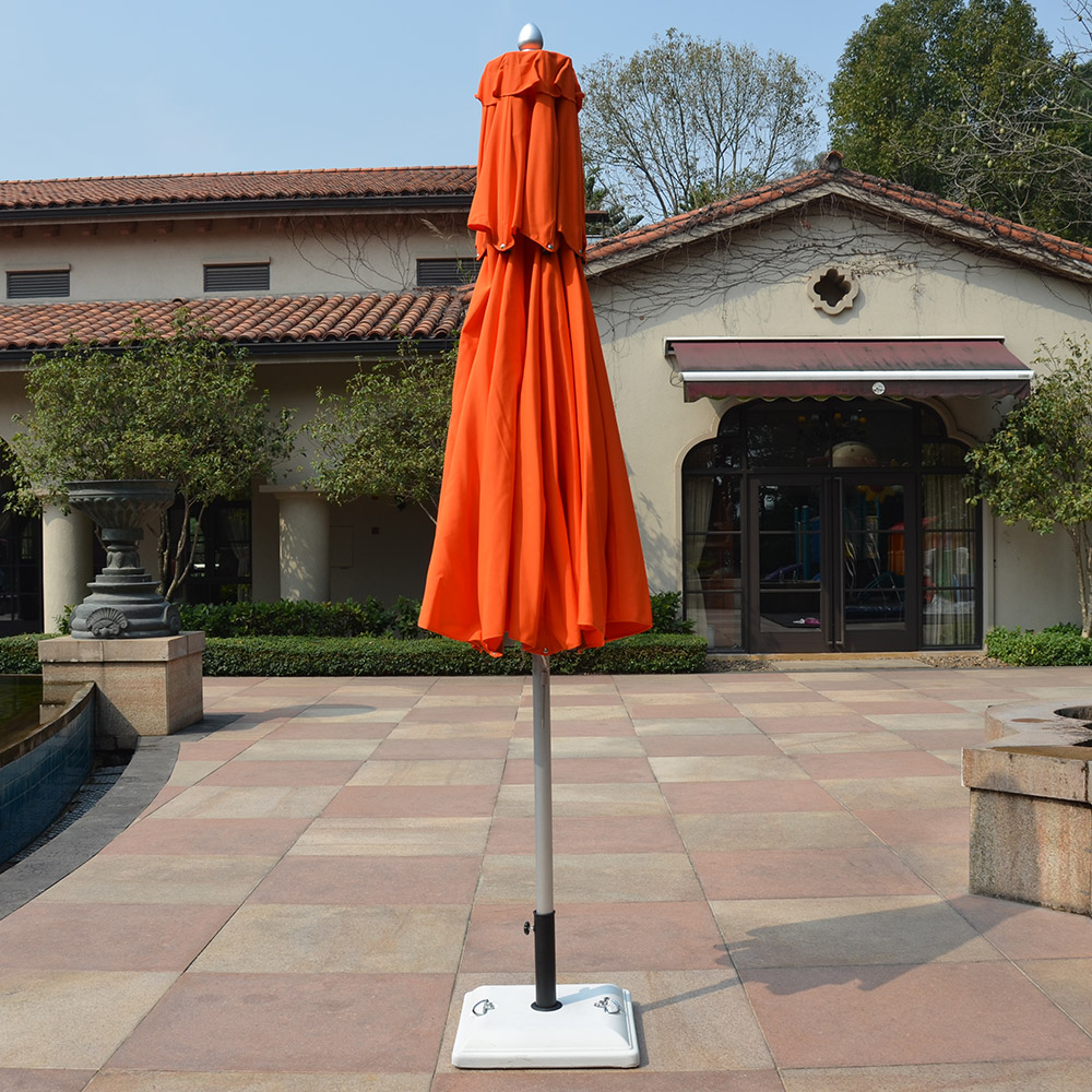 Patio grande al aire libre mesa de compensación sombrilla