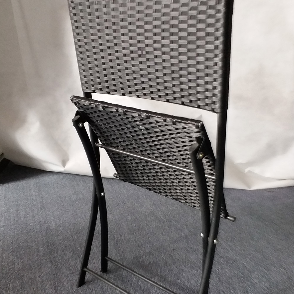 Bistró Jardín exterior Sillas de patio de mimbre plegable