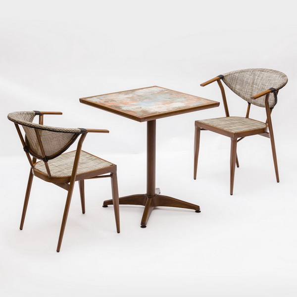 Selección de juegos de mesa y silla de exterior de aluminio