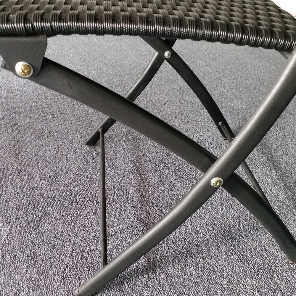 Bistró Jardín exterior Sillas de patio de mimbre plegable