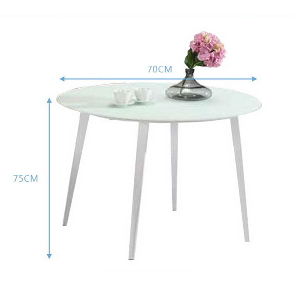 Pedestal Round Glass Circle Dining Room Set Para Restaurante