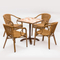 Silla De Muebles De Ratán De Bambú De Metal De Jardín De Bistro En Venta