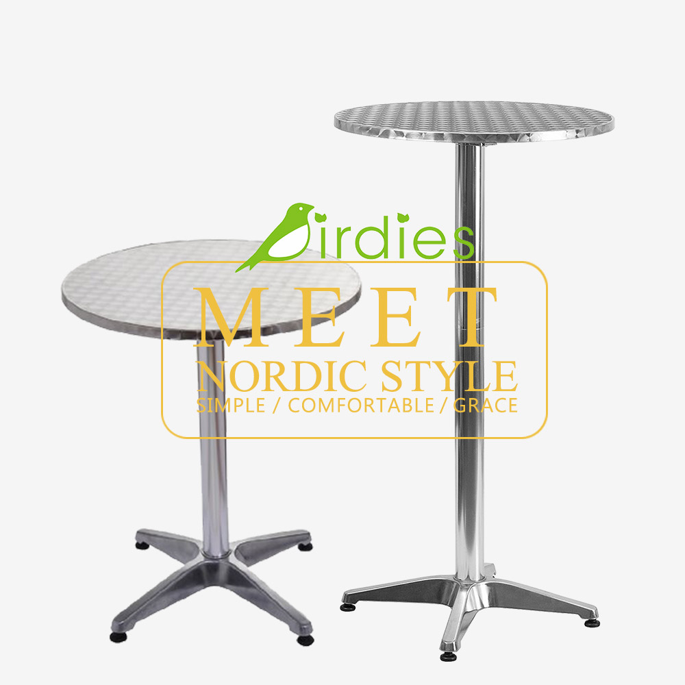 Cóctel al aire libre Alto Alto Mesa Redonda Superior