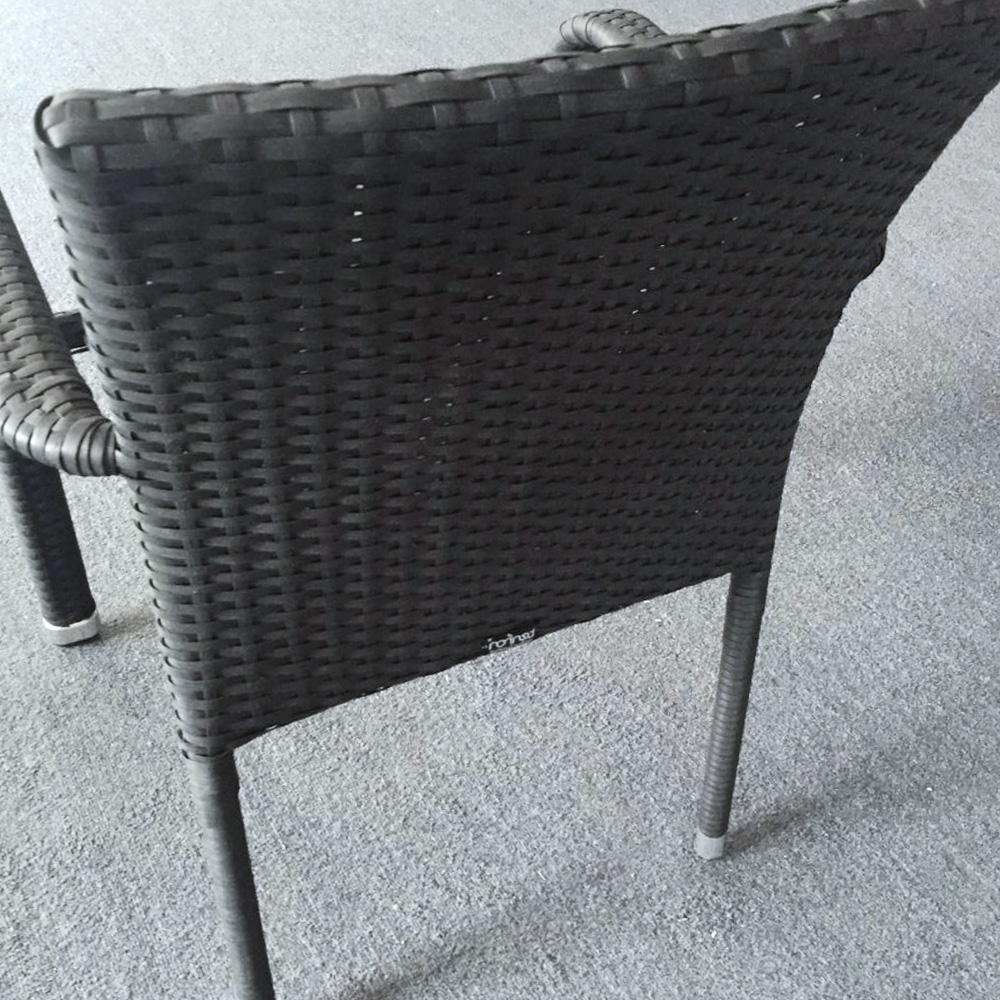 Bistro jardín patio fuera de la mesa de ratán sillas conjunto