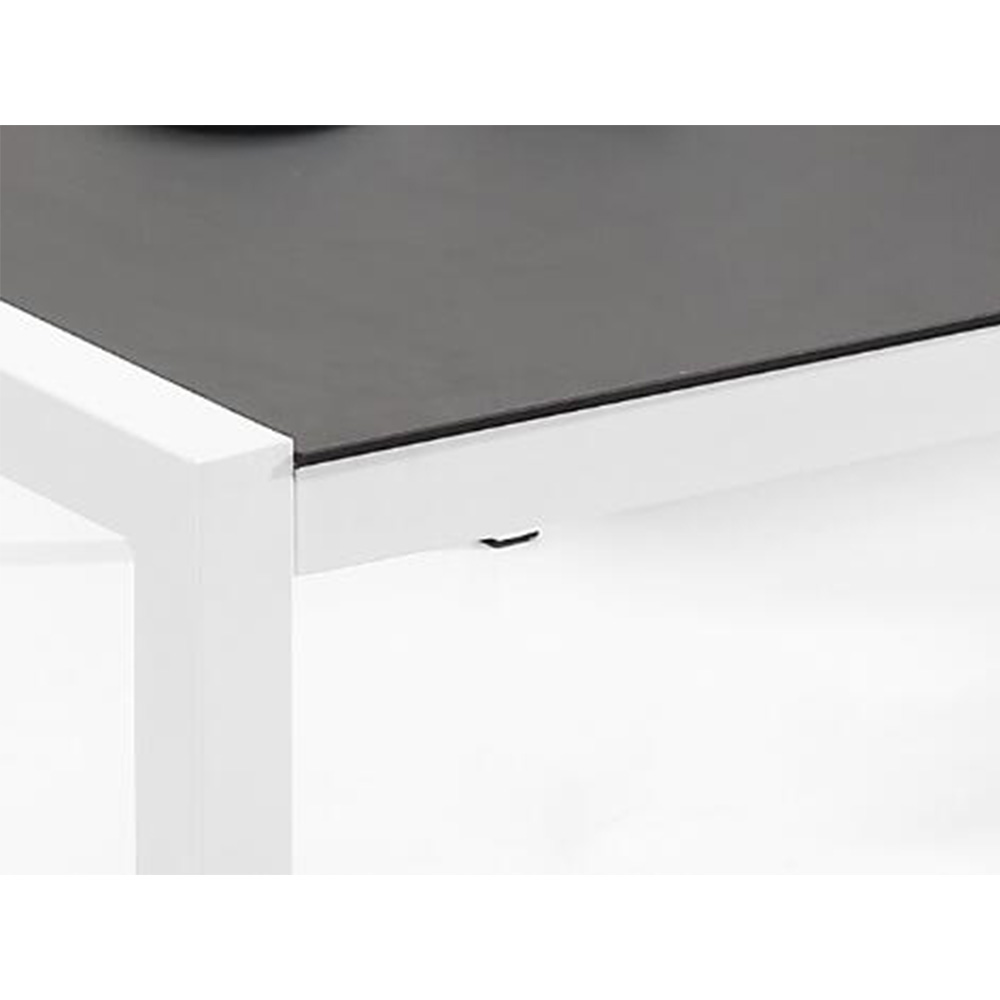 Juego de comedor de mimbre de ratán de aluminio de esquina de jardín al aire libre