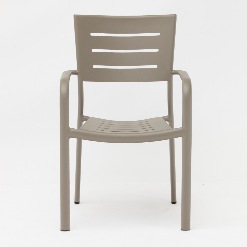 Muebles de mesa y sillas de jardín de aluminio de metal al aire libre