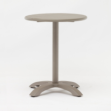 Mesa de comedor para patio de metal y aluminio redonda pequeña Bistro