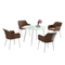 Pedestal Round Glass Circle Dining Room Set Para Restaurante