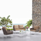 Jardín al aire libre patio tejido cuerda muebles y silla
