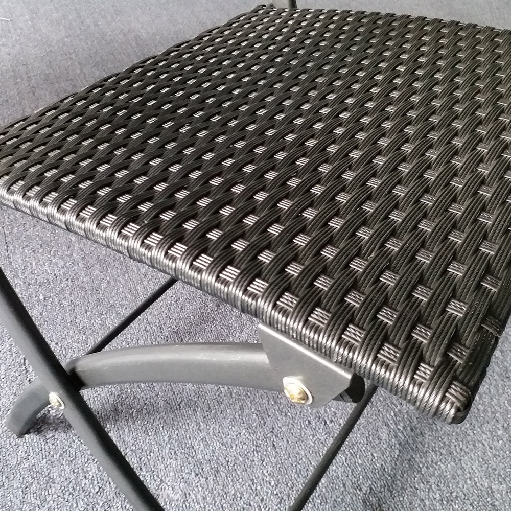 Bistró Jardín exterior Sillas de patio de mimbre plegable