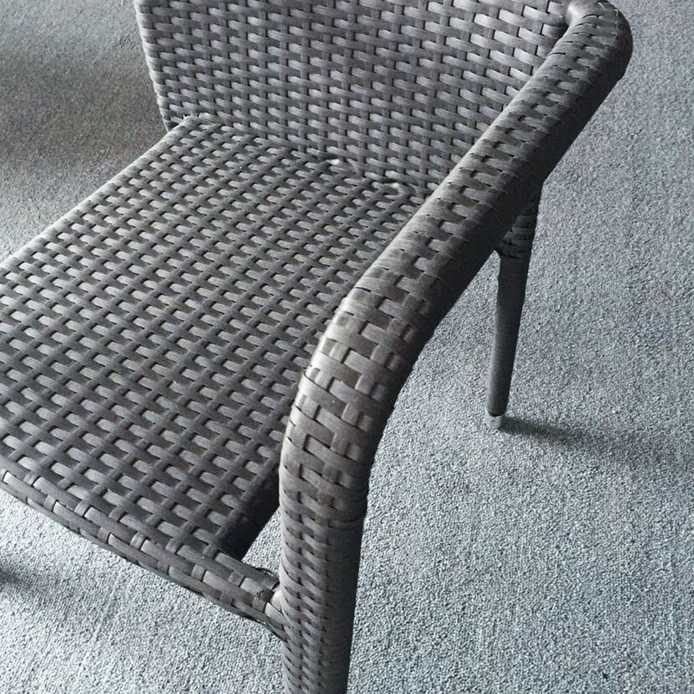 Bistro jardín patio fuera de la mesa de ratán sillas conjunto