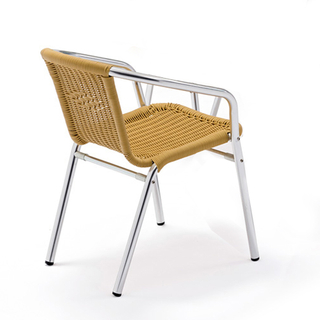 Sillón de mimbre de mimbre de jardín al aire libre Bistro