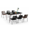 Cristal moderno comedor mesas y sillas de diseño