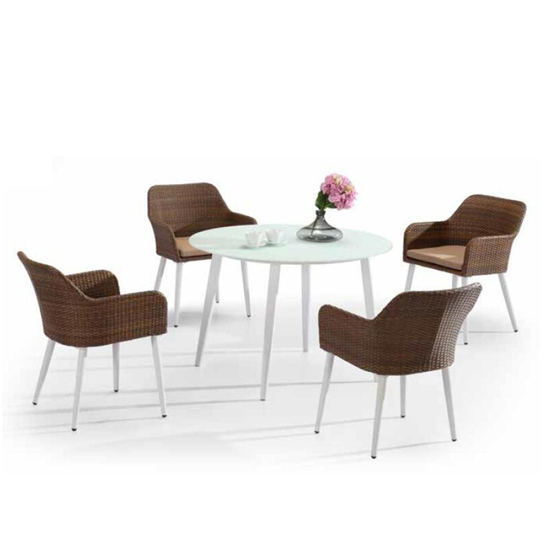 Pedestal Round Glass Circle Dining Room Set Para Restaurante