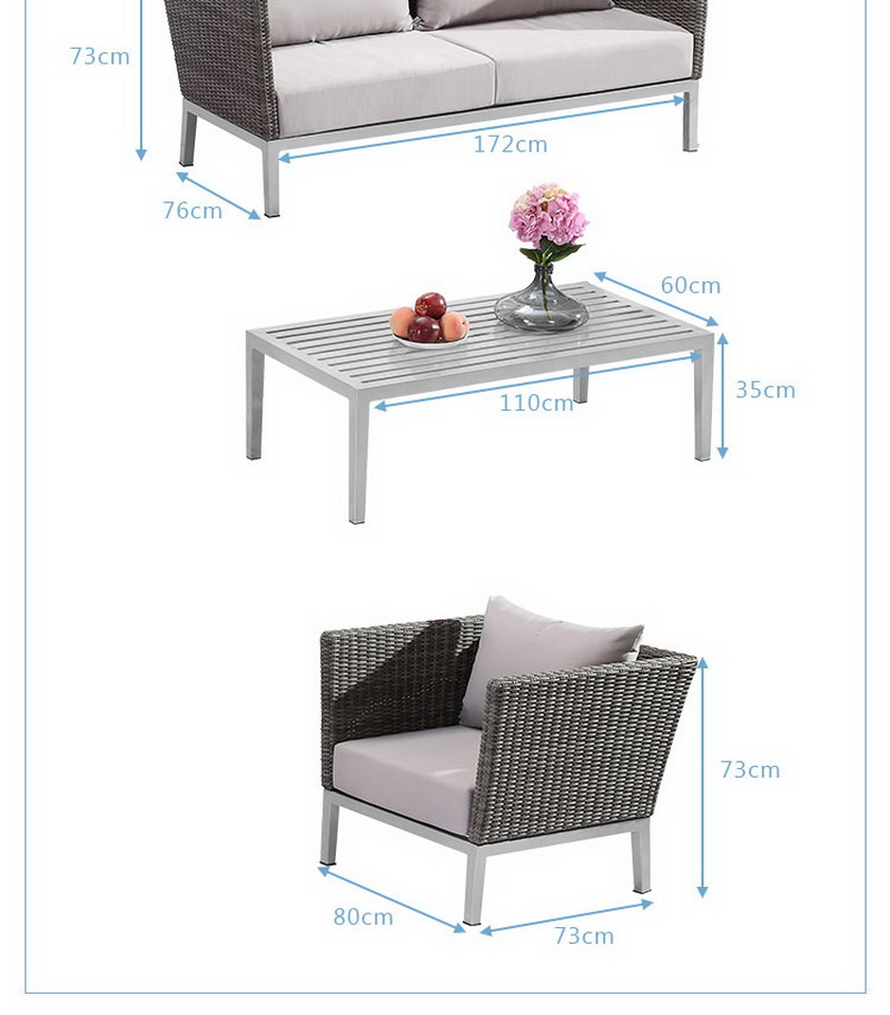 sof&aacute; seccional al aire libre