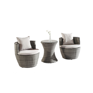 Conjunto de sofá de esquina de ratán seccional muebles de patio al aire libre barato