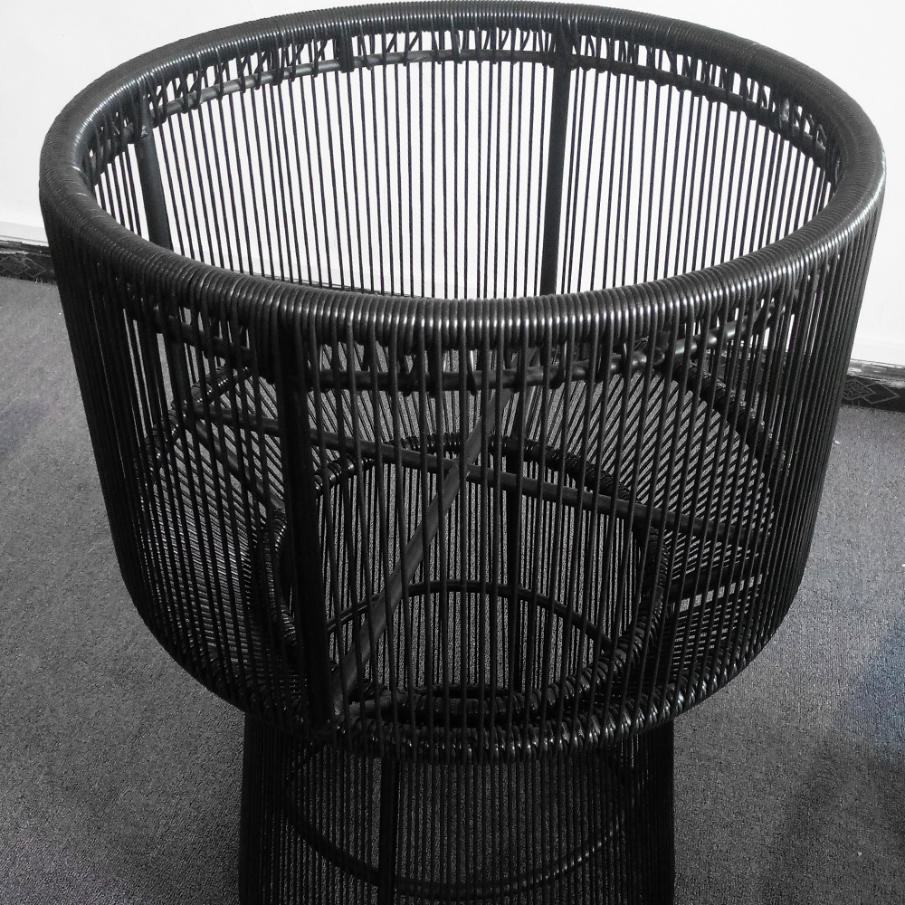 Juego de muebles de sofá de esquina de ratán para jardín al aire libre