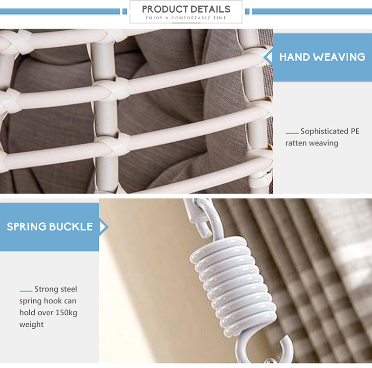 columpio de mimbre del patio